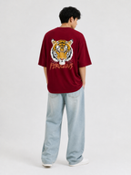 Courage – Ferocious unisex Oversized T-Shirt – Maroon