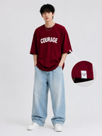 Courage – Ferocious unisex Oversized T-Shirt – Maroon