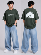 Motor Ride unisex Oversized T-Shirt – Olive Green