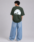 Motor Ride unisex Oversized T-Shirt – Olive Green